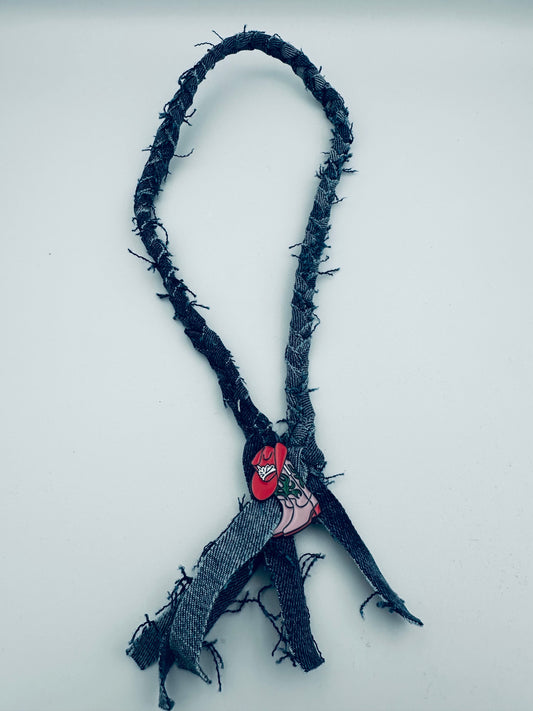 Cowgirl denim necklace